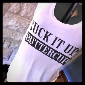 White Sleeveless Workout Shirt